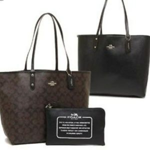 Coach reversible tote